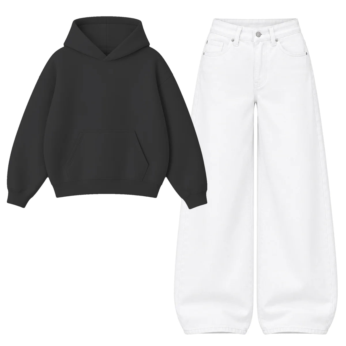 Baggy Jeans With Oversized Hoodie