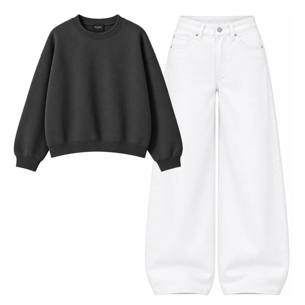Baggy Jeans With Oversized Sweatshirt