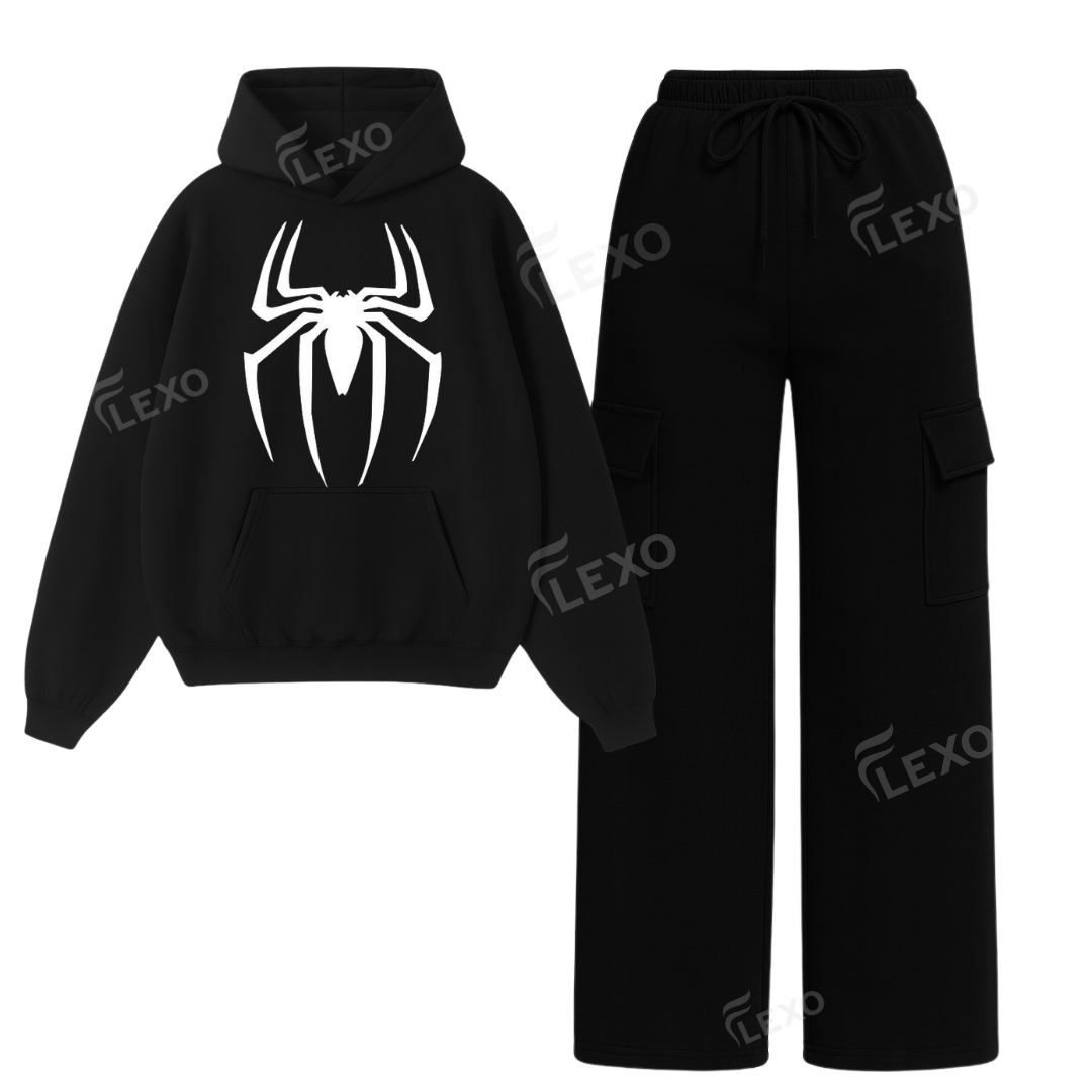 Straight Leg Cargo With Spidery Hoodie Main image