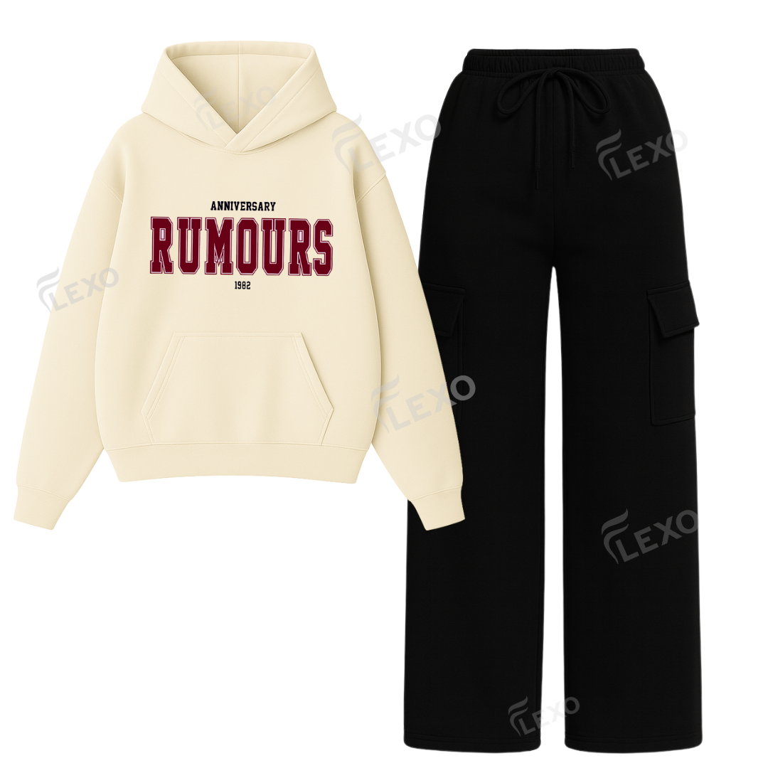 Straight Leg Cargo With Rumours Hoodie