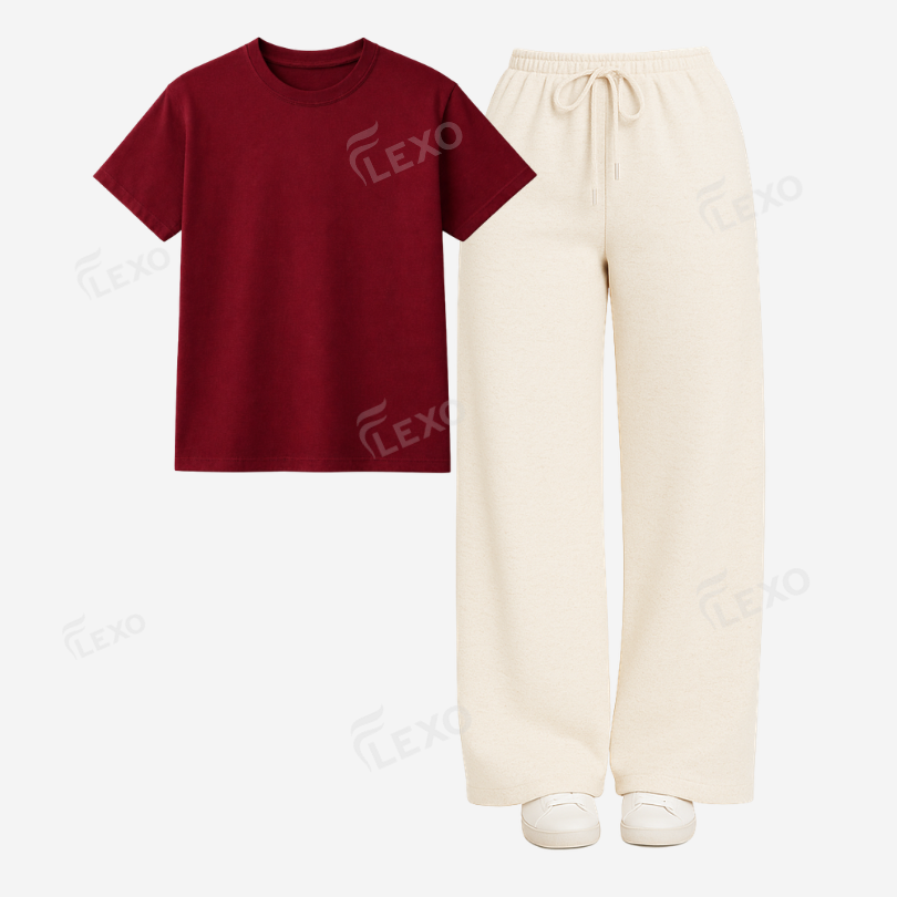 Cream Flapper With Regular T-Shirt