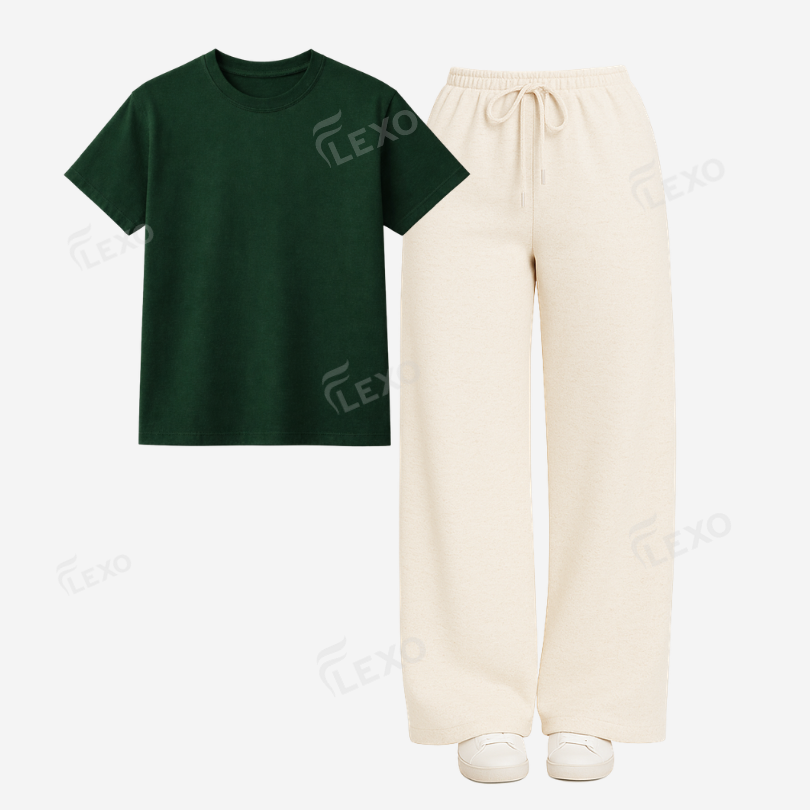 Cream Flapper With Regular T-Shirt