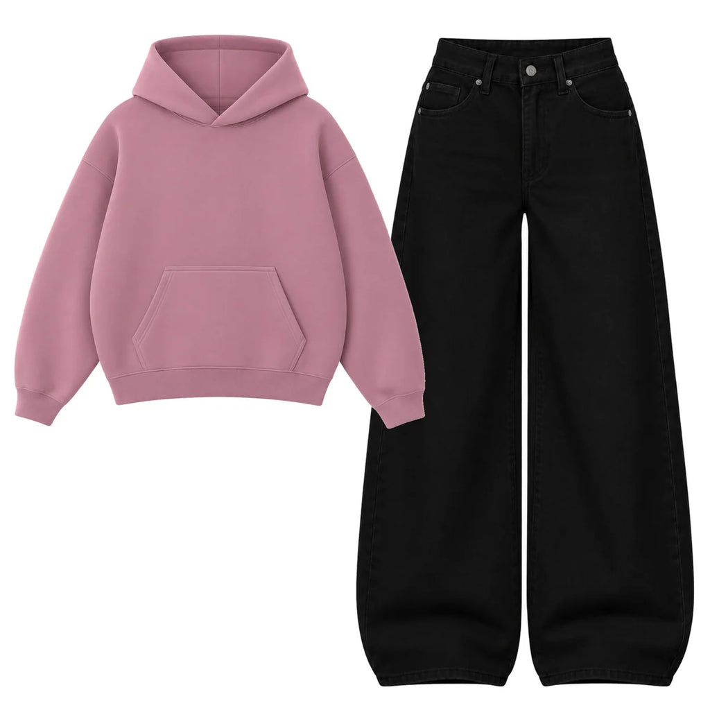 Baggy Jeans With Oversized Hoodie