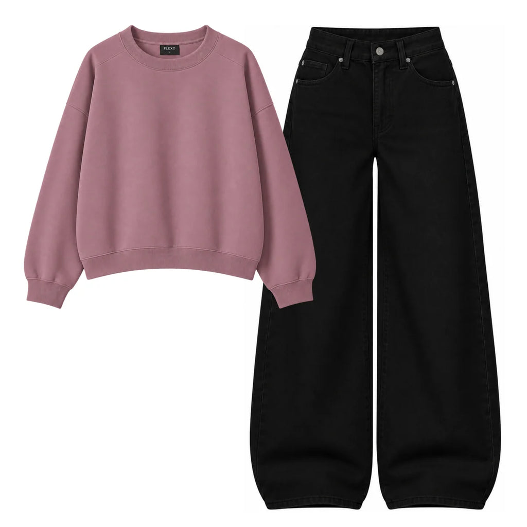 Baggy Jeans With Oversized Sweatshirt