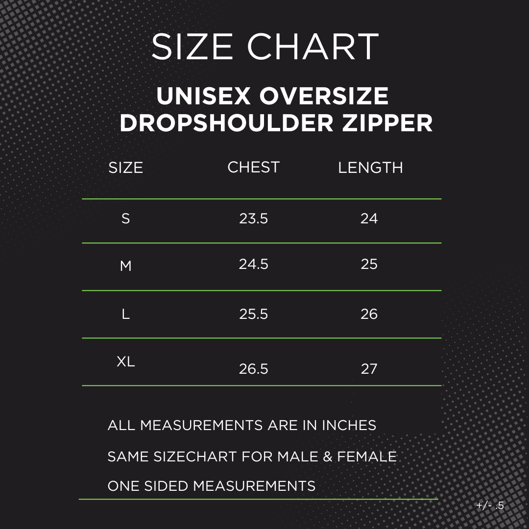 Oversize Drop Shoulder Zipper