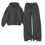 Charcoalgrey Straight Leg Trouser With Oversized Hoodie