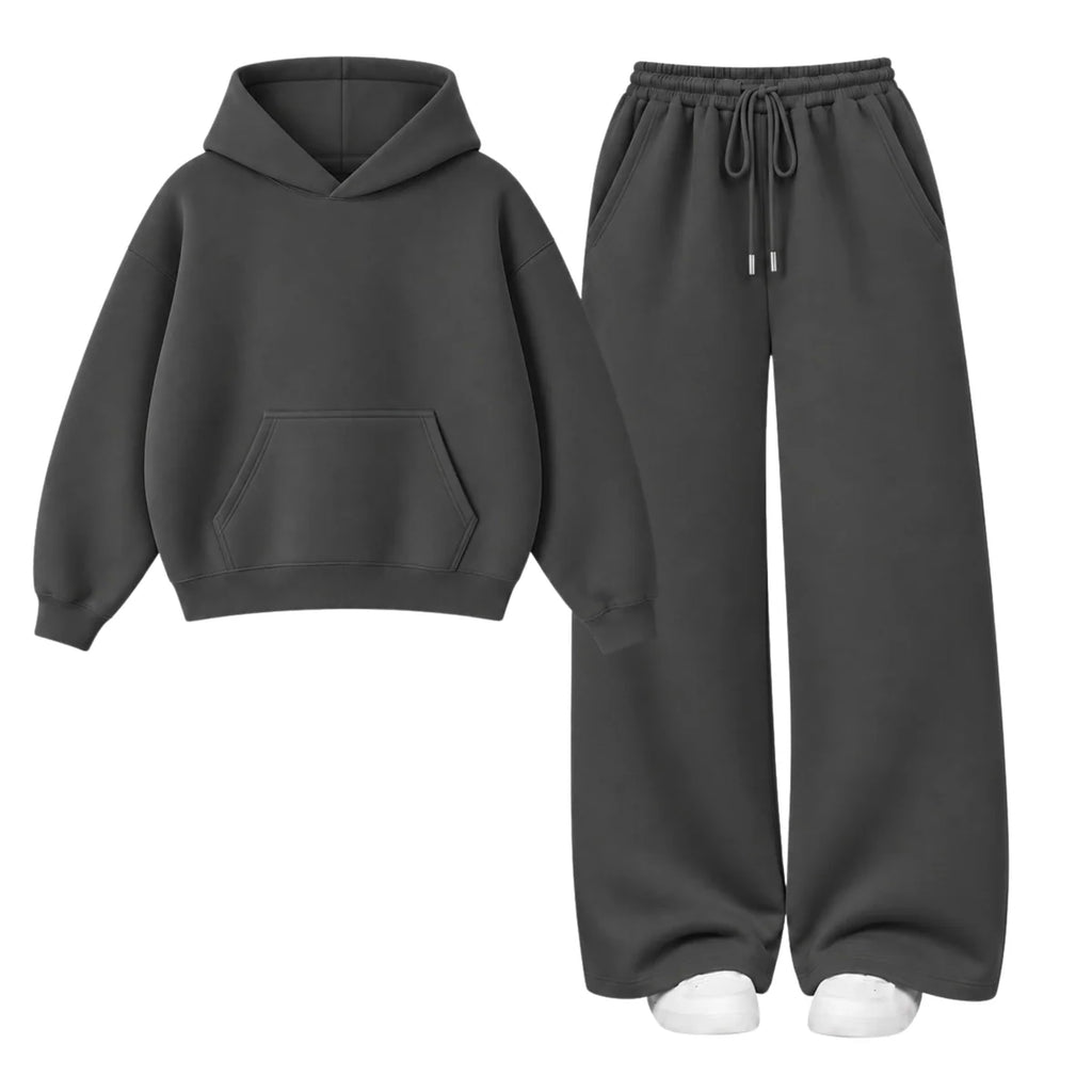 Straight Leg Trouser With Oversized Hoodie