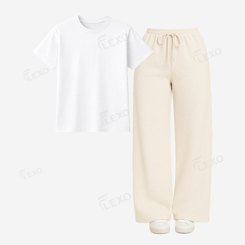 Cream Flapper With Regular T-Shirt