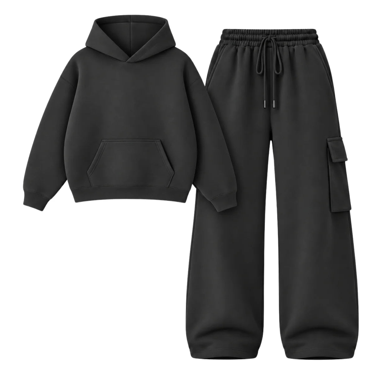 Straight Leg Cargo With Oversized Hoodie