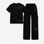 Black Cargo With Regular T-Shirt