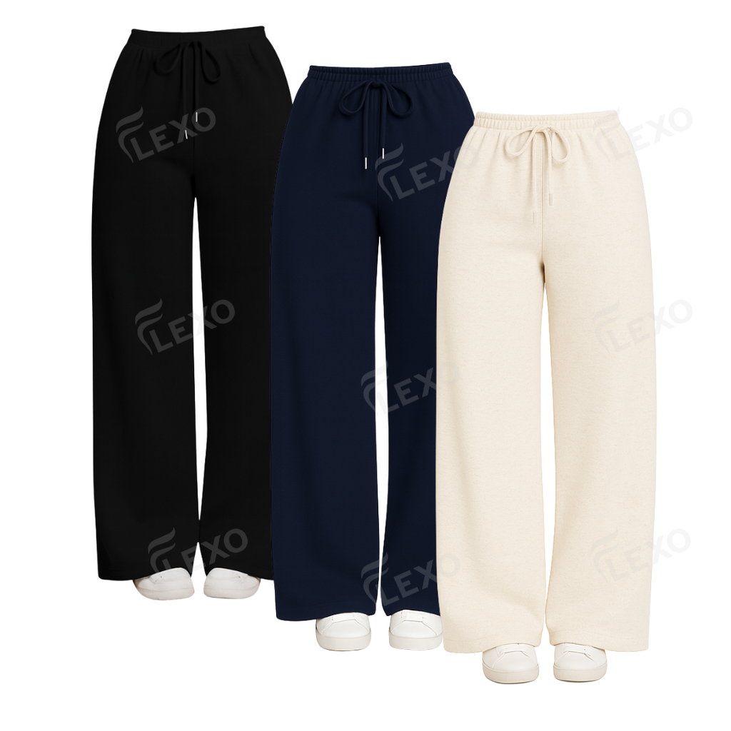 PACK OF 3 STRAIGHT LEG TROUSERS