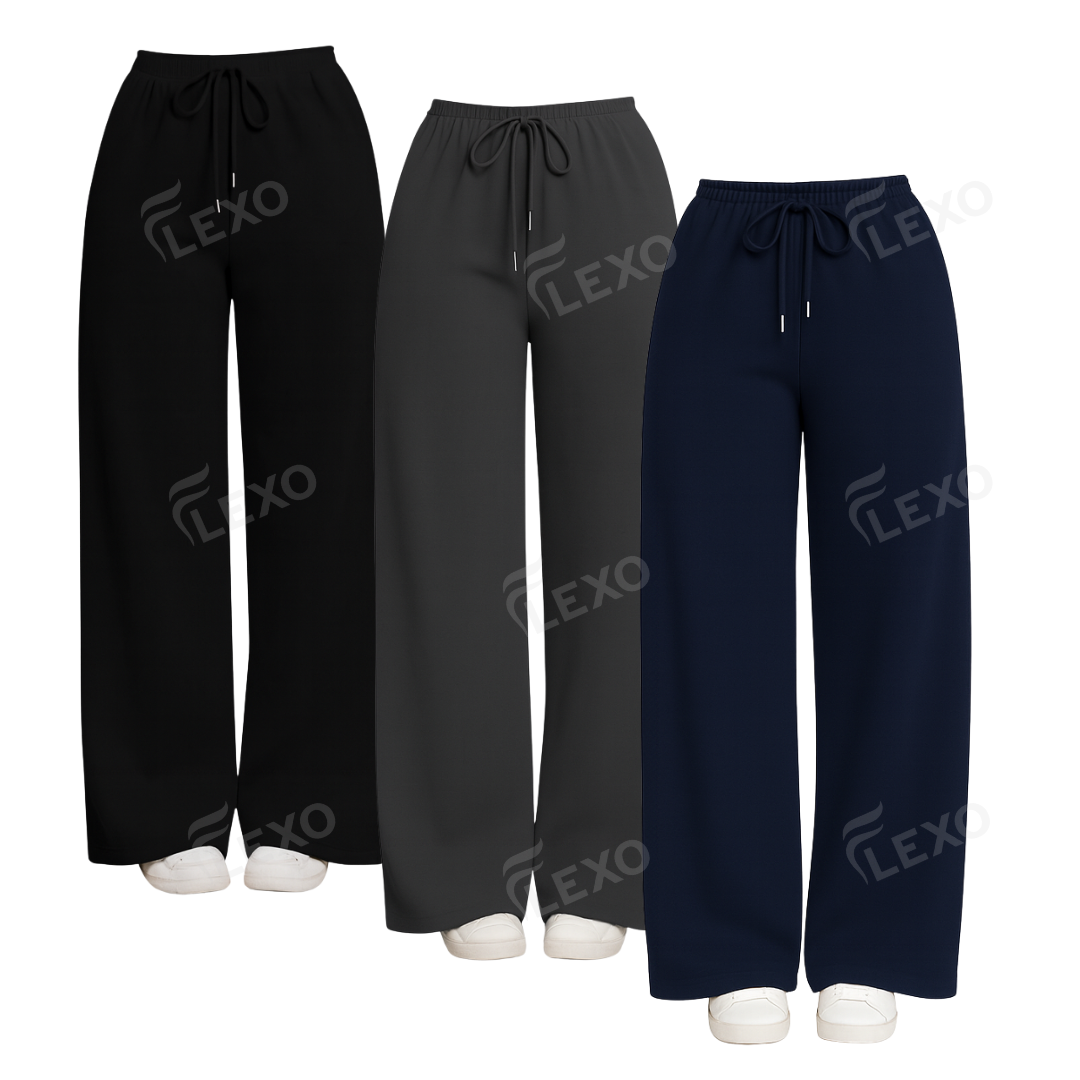 PACK OF 3 STRAIGHT LEG TROUSERS