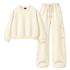 Straight Leg Cargo With Oversized Sweatshirt