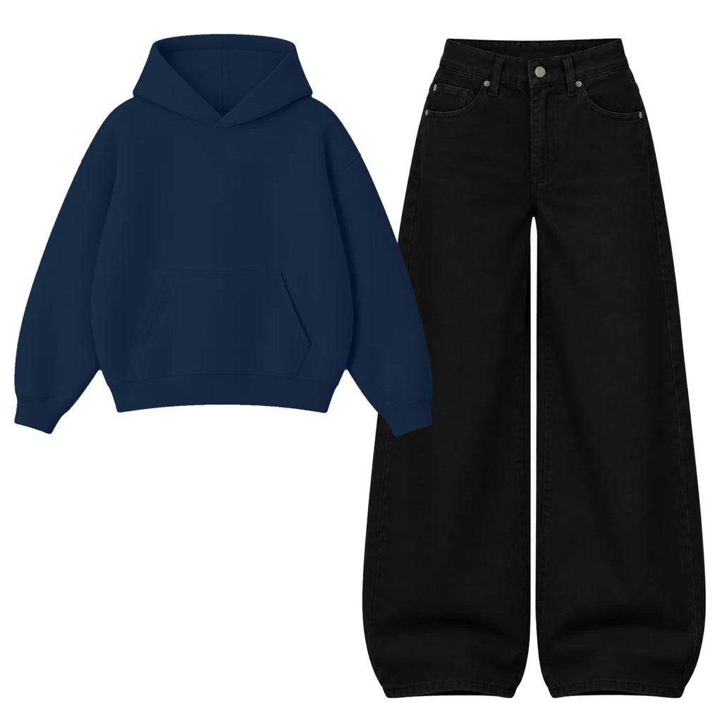 Baggy Jeans With Oversized Hoodie