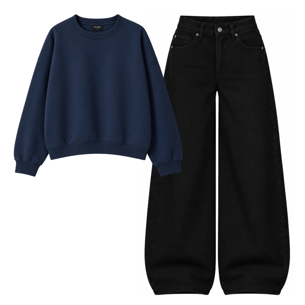 Baggy Jeans With Oversized Sweatshirt