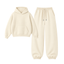Cream Oversized Sweatpant With Oversized Hoodie