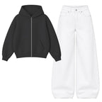 Baggy Jeans With Oversized Zipper