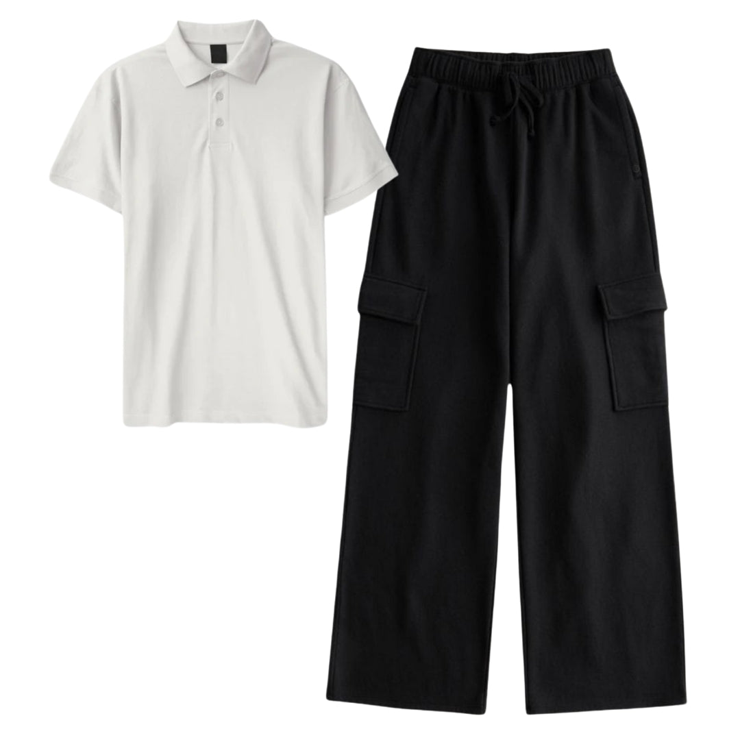 White Polo with Cargo