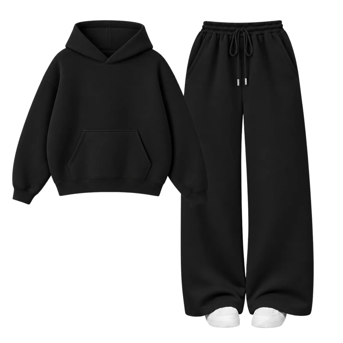 Straight Leg Trouser With Oversized Hoodie
