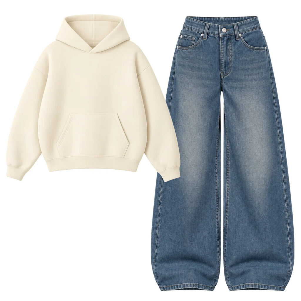 Baggy Jeans With Oversized Hoodie