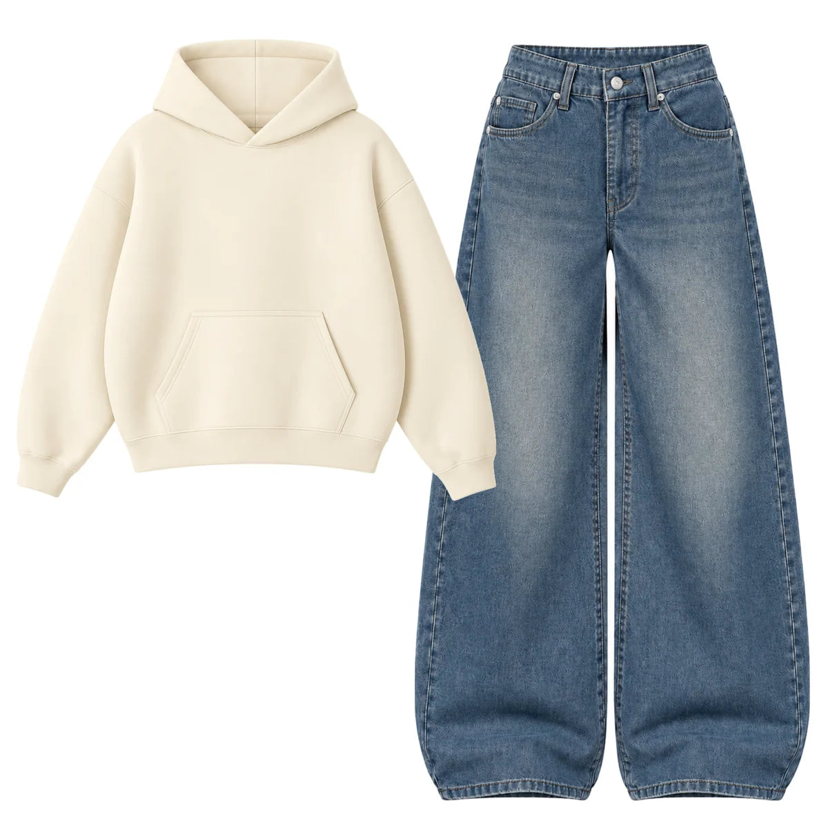 Baggy Jeans With Oversized Hoodie