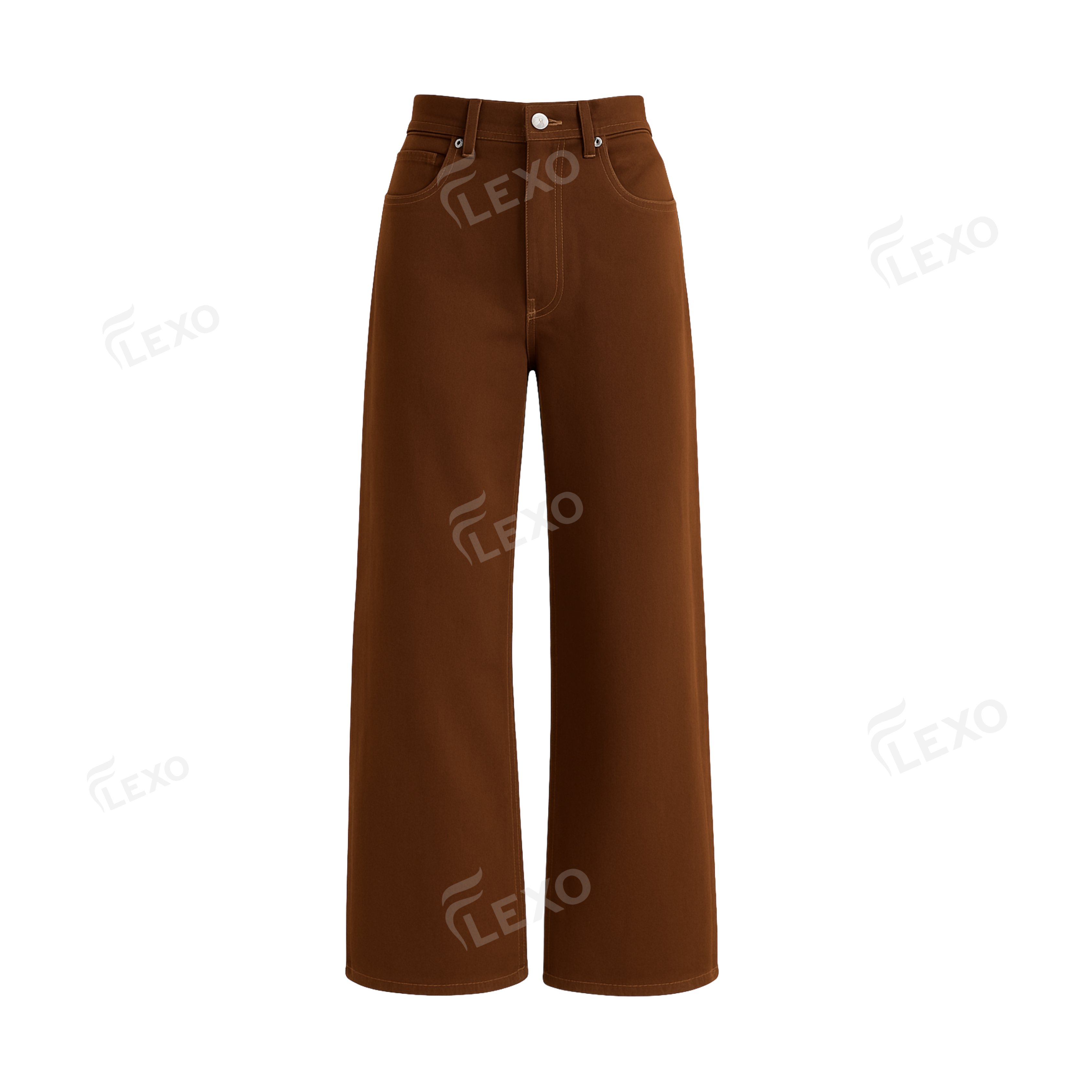 Dark Brown Wide leg baggy jeans Flexo