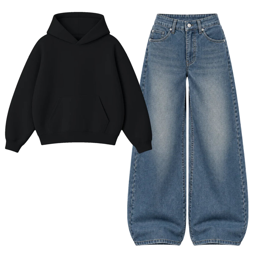 Baggy Jeans With Oversized Hoodie