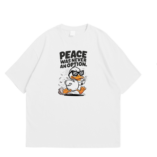 تي شيرت No Peace كبير الحجم - فليكسو