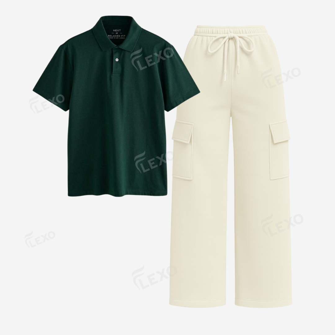 Cream Cargo With Polo