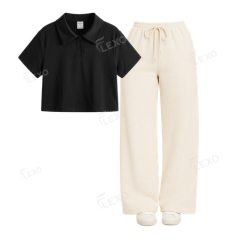 Cream Flapper With Crop Polo Main image
