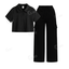 Black Cargo With Crop Polo
