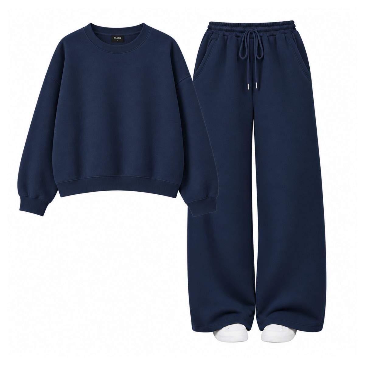 Navyblue Straight Leg Trouser With Oversized Sweatshirt Main image