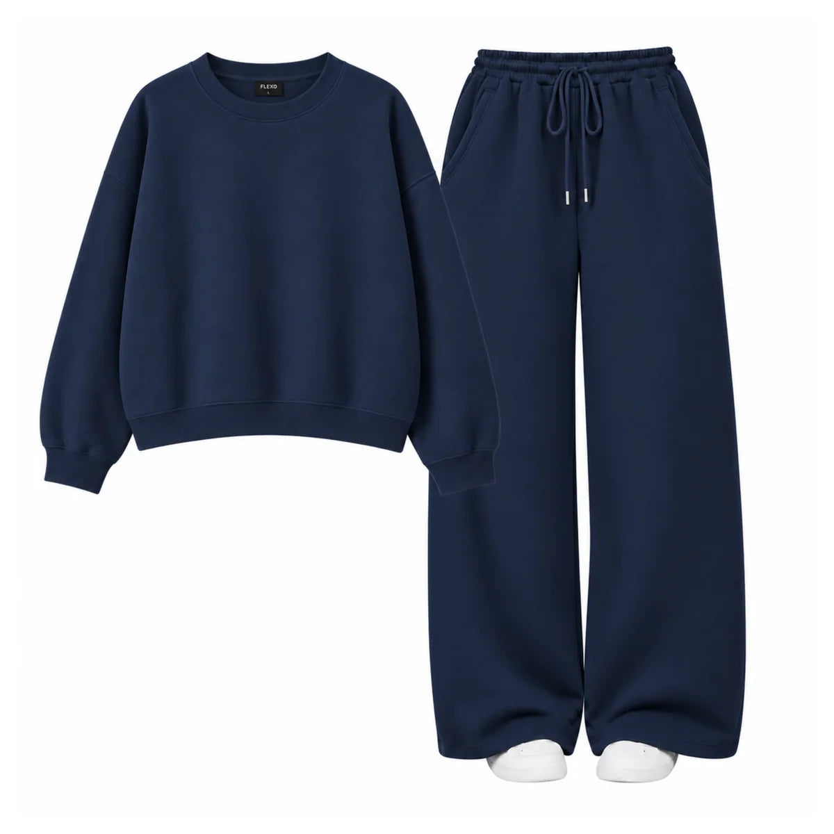 Straight Leg Trouser With Oversized Sweatshirt