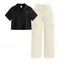 Cream Cargo With Crop Polo