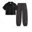 Charcoalgrey Sweatpant With Crop Polo