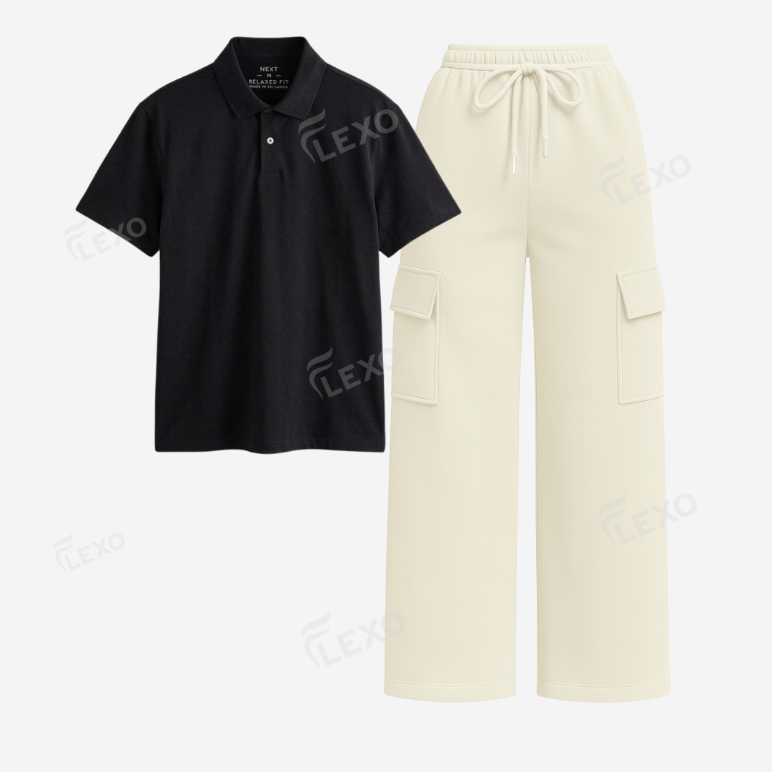 Cream Cargo With Polo