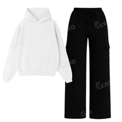 Straight Leg Cargo With Oversized Hoodie