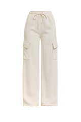 Cream Straight Leg Cargo