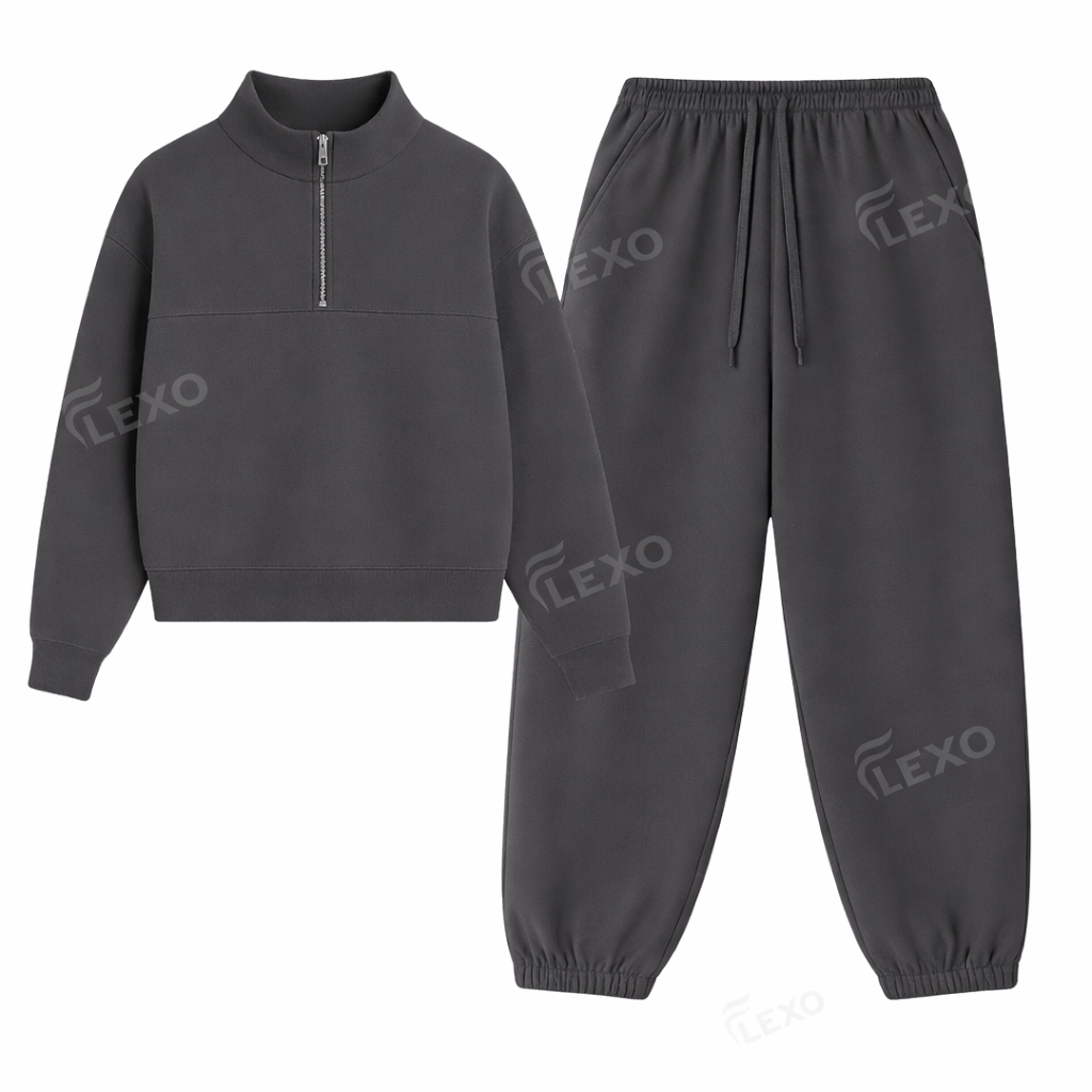 Oversized Sweatpant With Oversized Mockneck