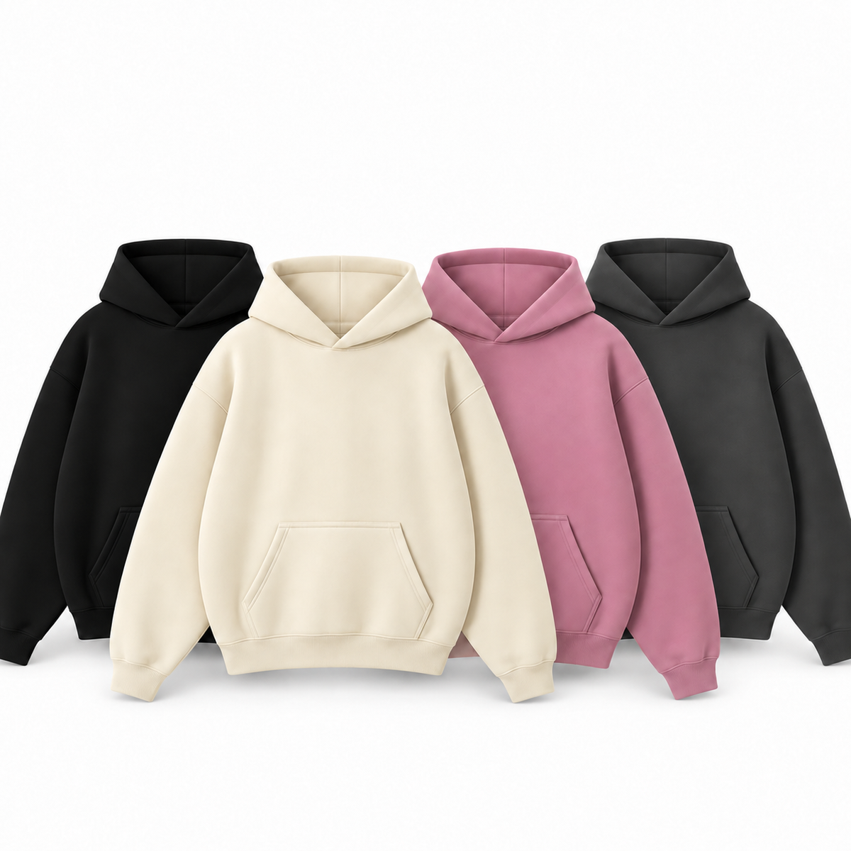 Pack of 4 Oversize Drop Shoulder Hoodie Main image