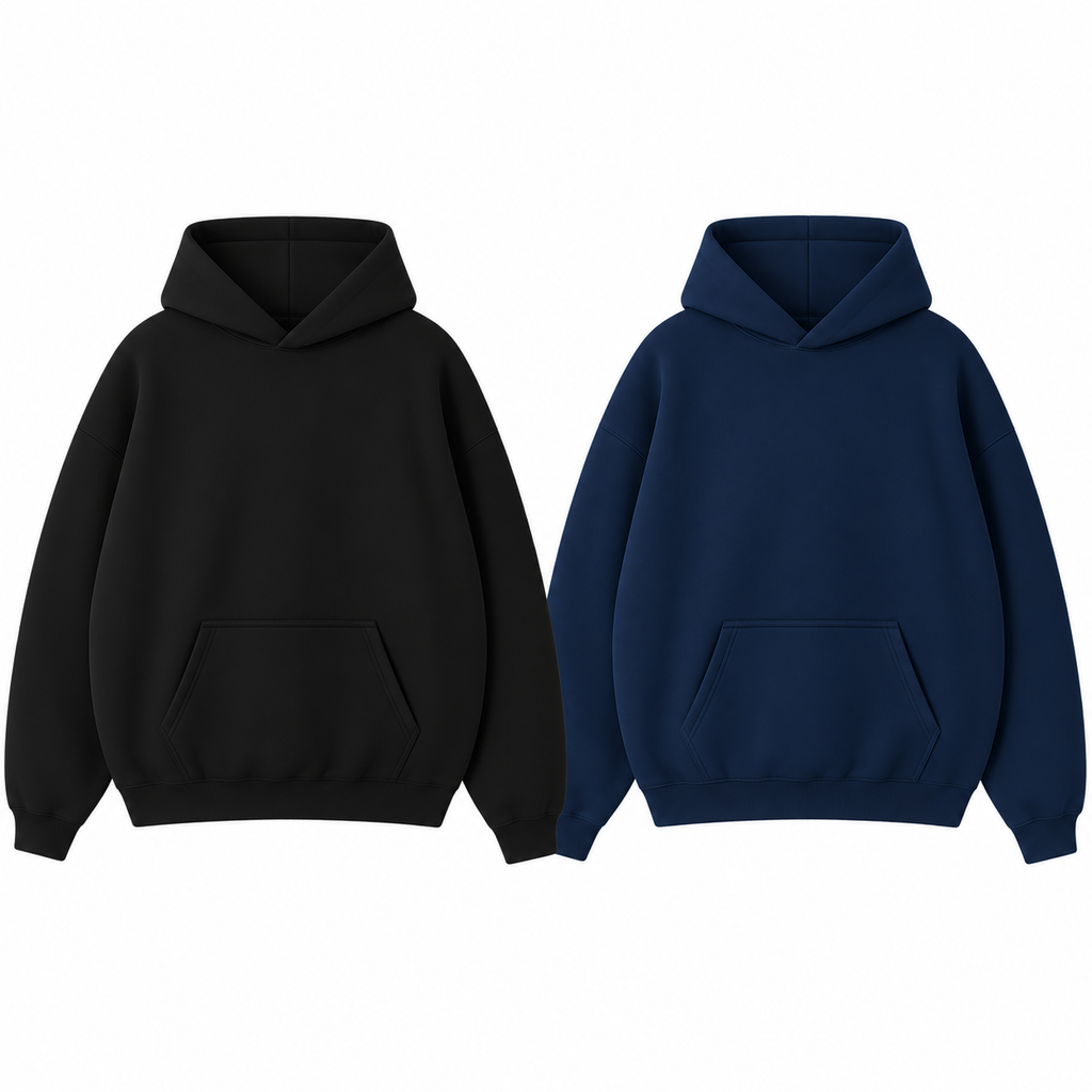 Pack of 2 Oversize Drop Shoulder Hoodie