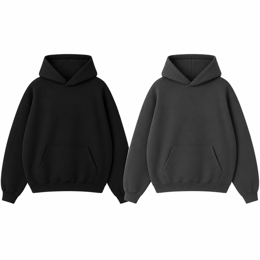 Pack of 2 Oversize Drop Shoulder Hoodie