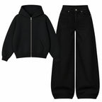 Baggy Jeans With Oversized Zipper