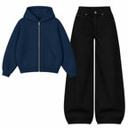 Baggy Jeans With Oversized Zipper
