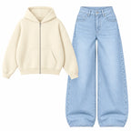 Baggy Jeans With Oversized Zipper