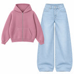 Baggy Jeans With Oversized Zipper