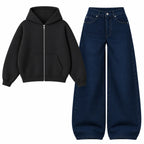 Baggy Jeans With Oversized Zipper