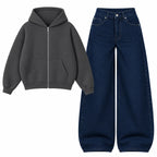 Baggy Jeans With Oversized Zipper