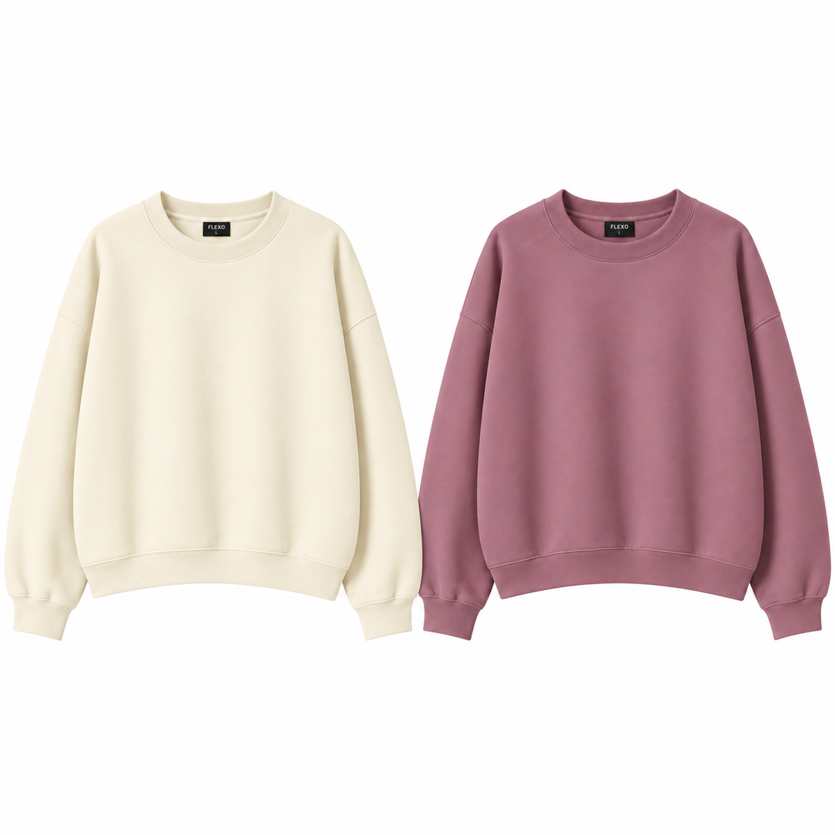Pack Of 2 Oversize Drop Shoulder Sweatshirt