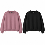 Pack Of 2 Oversize Drop Shoulder Sweatshirt